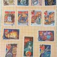 Стар колекционерски албум с марки от СССР на тема Космос, снимка 10 - Филателия - 38206382