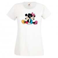 Дамска тениска Mickey & Minnie Мини Маус,Микки Маус.Подарък,Изненада,, снимка 9 - Тениски - 36526202