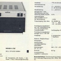 ReVox A 722 POWER AMPLIFIER ., снимка 4 - Ресийвъри, усилватели, смесителни пултове - 37401866