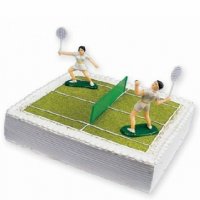 Тенис сет пластмасови фигурки играчи украса за торта декор топери, снимка 1 - Фигурки - 37960625