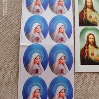 Самозалепващ стикер лепенка икона изображение Дева Мария и Исус Христос, снимка 4 - Аксесоари и консумативи - 37533080