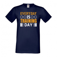 Мъжка тениска Everyday Is Training Day Фитнес.спорт,Щанги,Тренировки,Спортуване,Gym., снимка 4 - Тениски - 36506980
