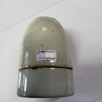 Българска голяма порцеланова фасунга за мощни лампи - цокъл Е40, снимка 2 - Друга електроника - 39596800