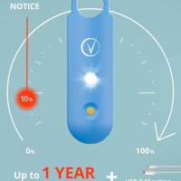 Vantamo Ключодържател лична аларма 130 dB и ярка мигаща светлина(лазурно син), снимка 7 - Други стоки за дома - 43576402
