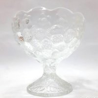 Винтидж тежка стъклена купа със столче(7.2), снимка 2 - Антикварни и старинни предмети - 43984576