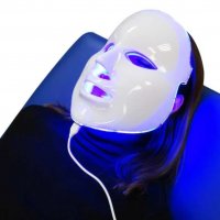 Козметична Led маска за лице със светлинна терапия, фотодинамична терапия, акне, бръчки, снимка 15 - Козметични уреди - 37601981