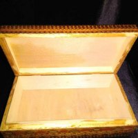 Стара, дървена, колекционерска кутия за бижута., снимка 2 - Колекции - 27640303