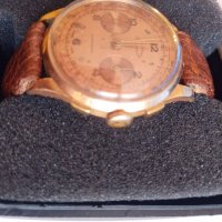 Златен Швейцарски часовник Precision 18к Хронограф, снимка 7 - Мъжки - 43145762