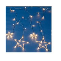 Декоративна LED завеса Mercado Trade, Звезди, 107 крушки, снимка 3 - Лед осветление - 43289180