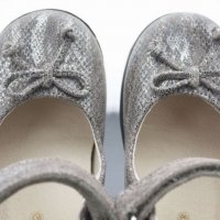 №18, Официални обувки за момиче сиви с панделка и велкро, снимка 8 - Бебешки обувки - 28616929