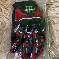 Чисто нови ръкавици за мотор Monster с протектори/Черно с червено/Размер L, снимка 1 - Аксесоари и консумативи - 43975519