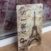 Метална табела Париж Айфеловата кула ретро метал символ, снимка 2 - Декорация за дома - 44864715