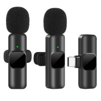 Комплект безжични микрофони с приемник за Android за предаване на живо, Youtube, TikTok, снимка 1 - Микрофони - 43393123