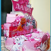 Картонена торта -котето Мари,покани за рожден ден,банери за стена и др., снимка 5 - Други - 39476956