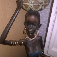 поръчана-афро дама-дървена фигура-внос франция, снимка 2 - Колекции - 26333678