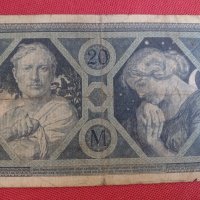 Райх банкнота 20 марки 1915г. Германия рядка за колекционери 28277, снимка 10 - Нумизматика и бонистика - 37142086