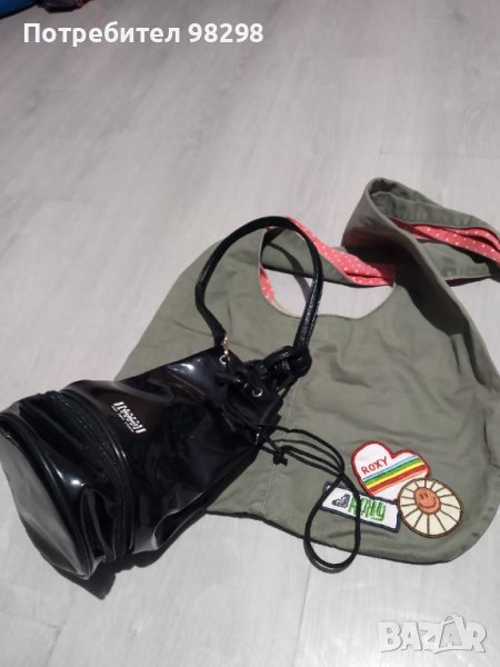 2 бр маркови дамски чанти тип торба roxy и wolford, снимка 1