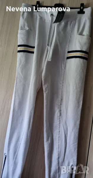 Бял спортен панталон, снимка 1