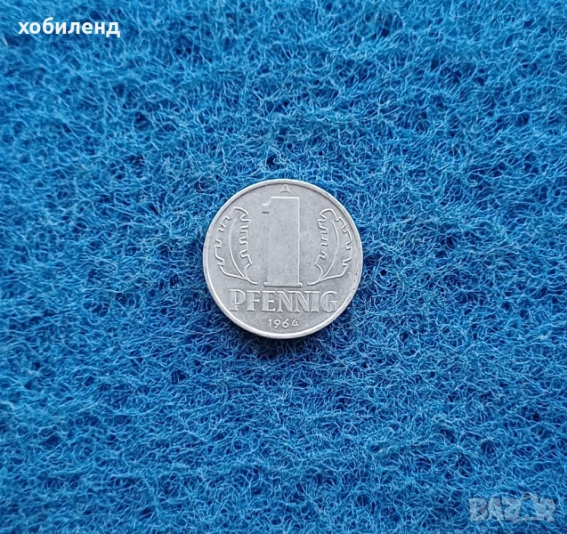 1 пфенинг ГДР 1964, снимка 1
