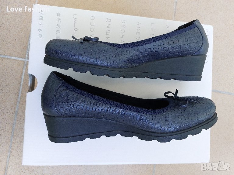 Обувки от естествена кожа на платформа , снимка 1