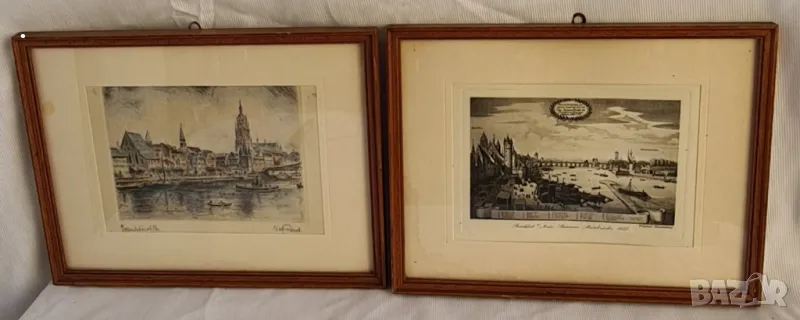 Картина стари немски Франкфурт, снимка 1