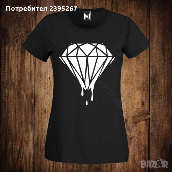 Дамска тениска с щампа диамант , снимка 1