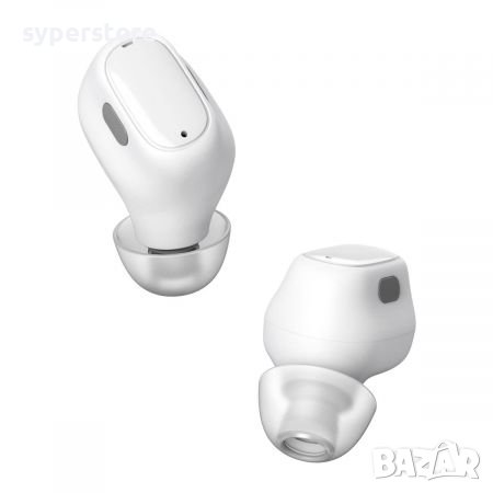 Слушалки безжични Bluetooth Baseus Encok WM01 TWS Тип Тапи за уши Бели Earbuds, снимка 1