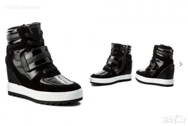 Спортно-елегантни обувки на платформа -  ARMANI JEANS, снимка 1