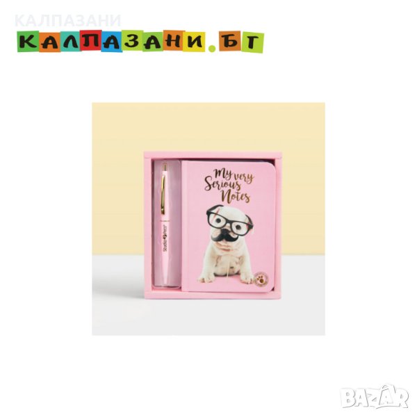 A6 Тефтерче с химикал в кутия, Кученце Булдог, 120 страници 6913, снимка 1