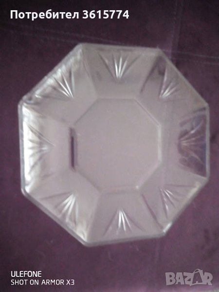 Стъклена чиния за сервиране, снимка 1