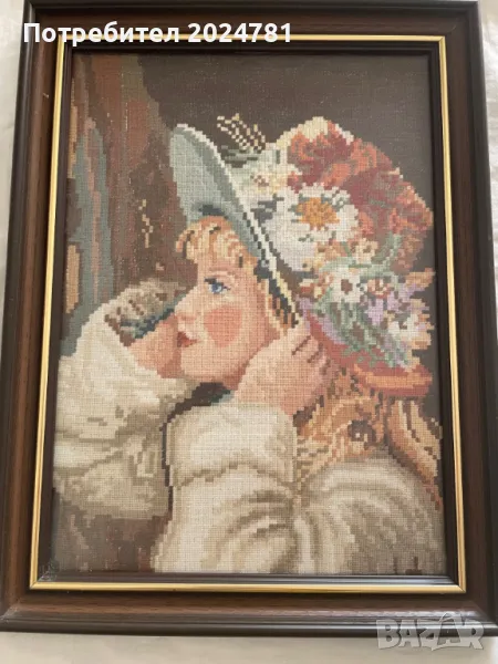 ГОБЛЕН "МОМИЧЕТО С ШАПКАТА", снимка 1