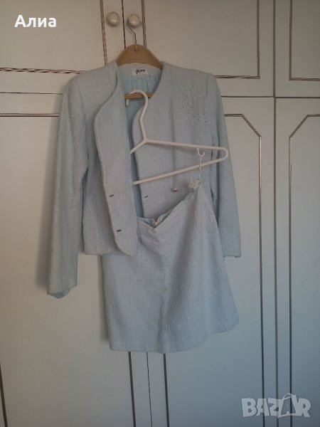 Красив светлосин, приятно мек костюм , снимка 1