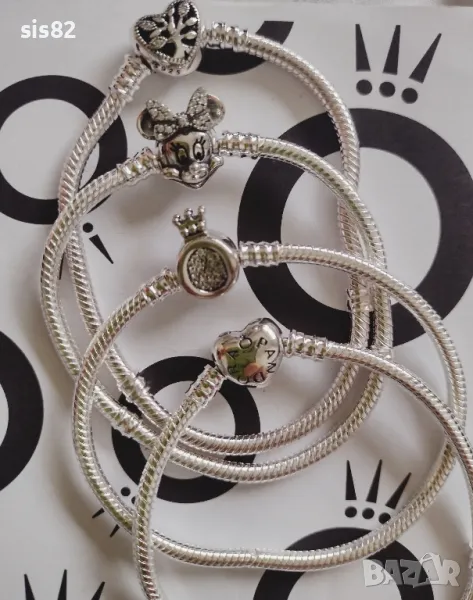 Сребърни гривни с печат Pandora, снимка 1