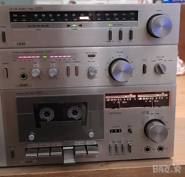 Loewe 3420 STEREO INTEGRATED AMPLIFIER Loewe 3220 AM FM STEREO TUNER Loewe 3620 STEREO TAPE DECK , снимка 1