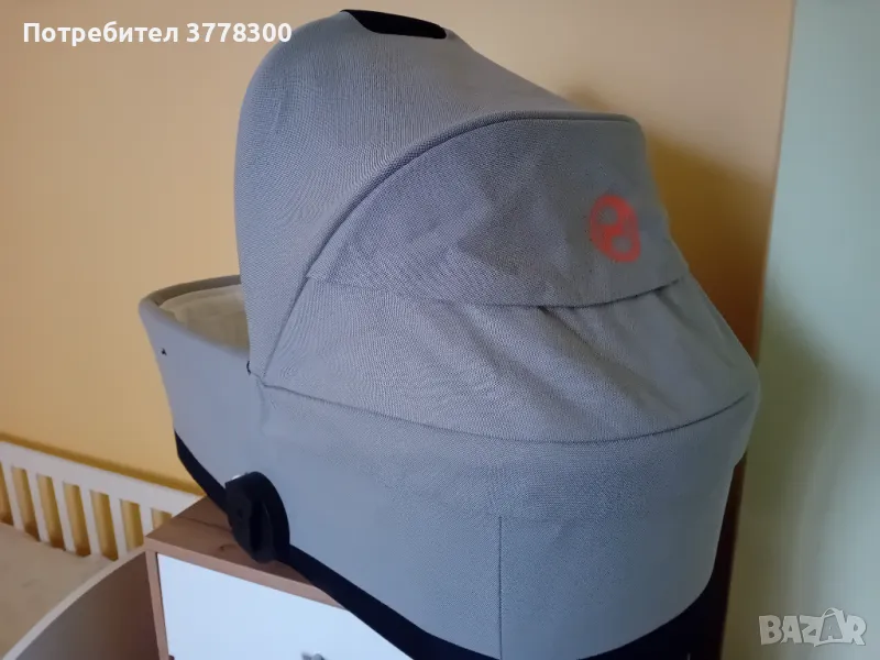 Кош за новородено Cybex Cot S, цвят Lava Grey, снимка 1