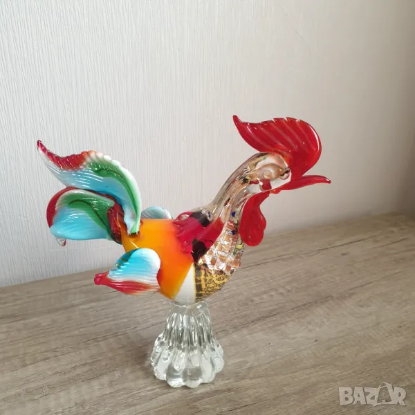 Петел от муранско стъкло, снимка 1