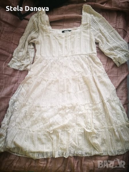 Дантелена рокля с 3/4 ръкави, снимка 1