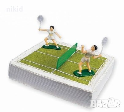 Тенис сет пластмасови фигурки играчи украса за торта декор топери, снимка 1
