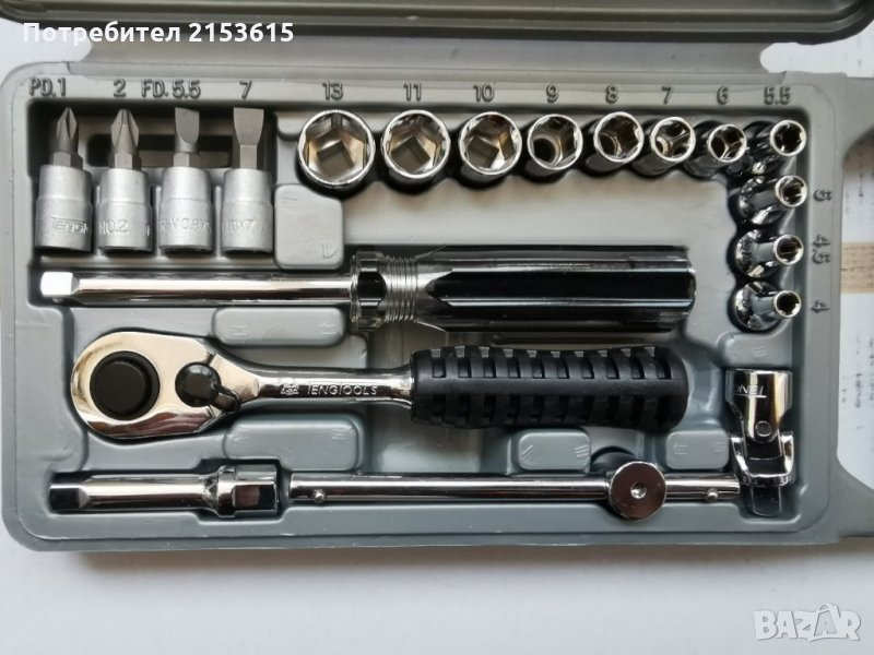 teng tools тенг 20 части малка гидория 1/4 хром ванадий вложки/камъни комплет в кутия, снимка 1