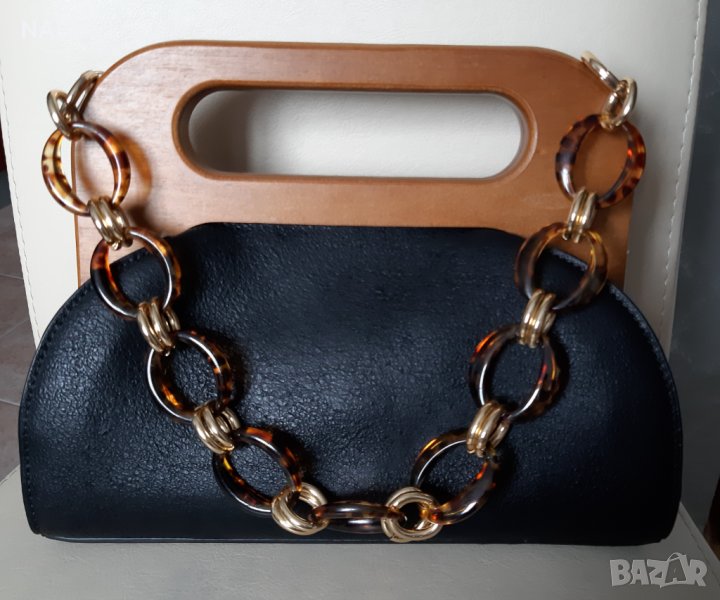 Чанта от Lucy с дървени дръжки, снимка 1