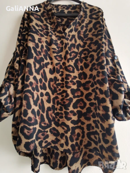 СТРАХОТНА ТУНИКА ЕФЕКТЕН ПРИНТ 4XL-5XL, снимка 1