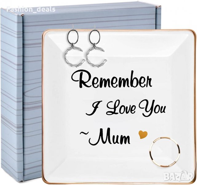 Нова Поставка за бижута дрънкулки Чинийка Подарък за мама с послание, снимка 1