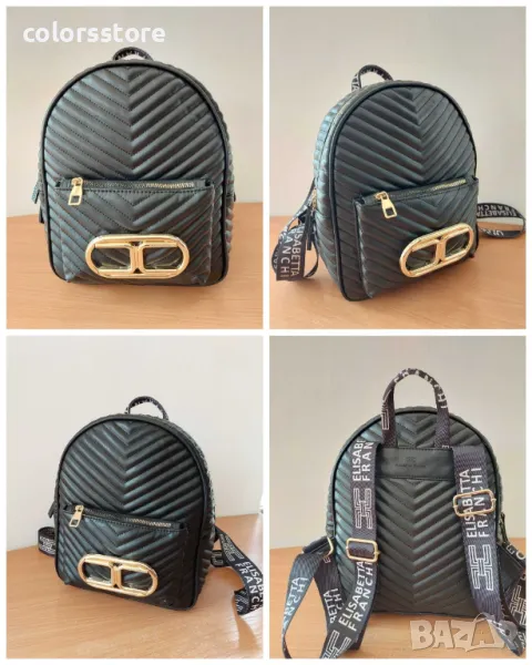 Черна раница  Elizabetta Franchi-SG104, снимка 1