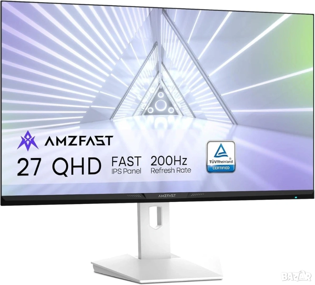 Amzfast 27 inch Geming Monitor QHD 2560 x 1440 (2K) - 200 hz. Като нов, снимка 1