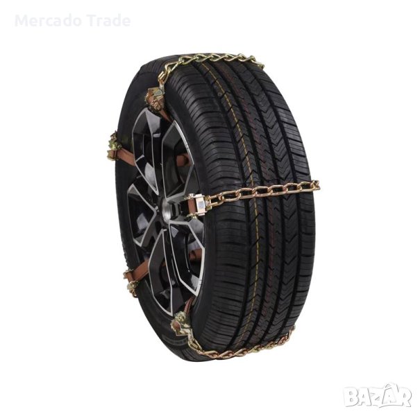 Комплект вериги за сняг Mercado Trade, Метални с текстилни колани, 10бр, снимка 1