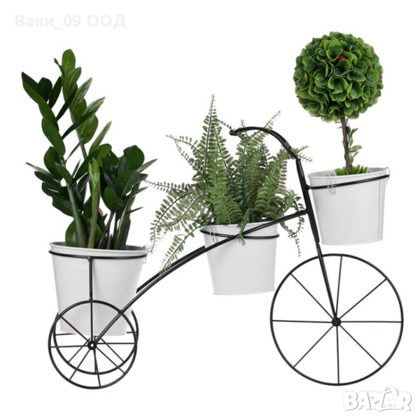 Красив голям цветарник "Велосипед", снимка 1