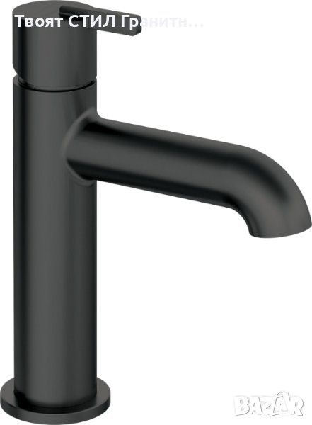 Черен стоящ смесител за мивка за Баня модел Silia Nero S, снимка 1