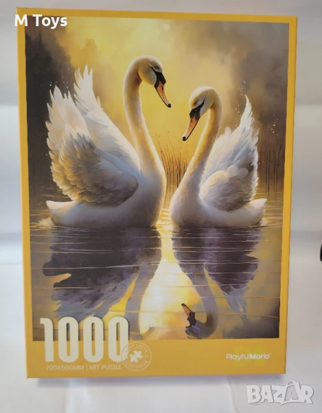 Пъзел 1000 части – Романтични лебеди, снимка 1