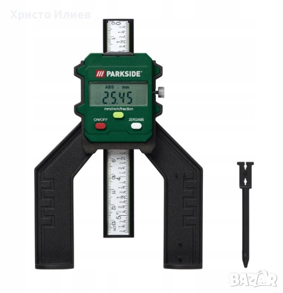 Дигитален самостоящ дълбокомер с магнитно закрепяне Parkside грайферомер за гуми, снимка 1