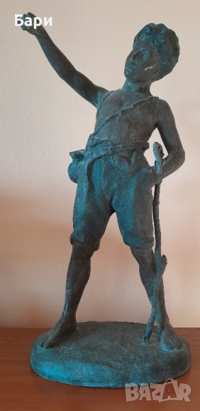 Стара авторска бронзова фигура,статуетка, снимка 1